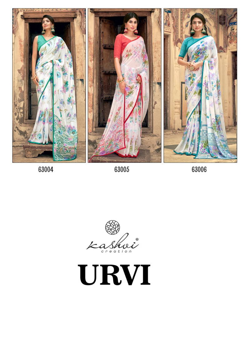 Urvi By Kashvi Weightless Printed Sarees Wholesale Shop In Surat